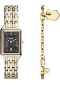 Fossil Damen Quarzuhr "RAQUEL", gold, Armbanduhren, Armbanduhr, Damenuhr, Edelstahlarmband, analog, Tag