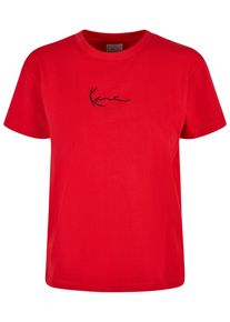 Karl Kani Herren Kurzarmshirt "Karl Kani Damen ESSKKW-T02RED Small Signature Tee", rot, casual, Gr. XS, unifarben, 100% Baumwolle, Shirts