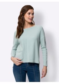 Heine Damen Strickpullover "Pullover", grün, Gr. 44, unifarben, 45% Viskose, 30% Polyamid, 25% Polyester, Pullover