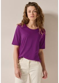 Cecil Damen T-Shirtanemone pink, casual, Gr. XL, unifarben, Web, 100% Baumwolle, Shirts, aus reiner Baumwolle