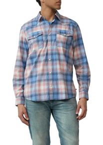 s.Oliver Herren Karohemd, blau, casual, Gr. M, kariert, Obermaterial: 94% Baumwolle, 6% Elasthan, Hemden, mit Karo Muster