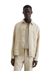 Marc O'Polo MARC O'POLO Herren Hemdjacke, weiß, casual, Gr. XXL, Web, Obermaterial: 67% Leinen, 33% Viskose, Jacken