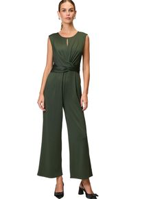 Zero Damen Overall "Zero Jersey-Jumpsuit mit weitem Bein", grün, casual, Gr. 42, unifarben, Jersey, Obermaterial: 95% Polyester, 5% Elastan.