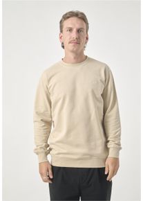 Cleptomanicx Herren Sweatshirt "Ligull", beige, casual, Gr. S, meliert, 100% Baumwolle, Sweatshirts, mit kleiner Möwen-Stickerei