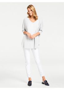 Heine Damen Oversize-Shirt "Oversized Shirt", weiß, Gr. 48, unifarben, 95% Viskose, 5% Elasthan, Shirts