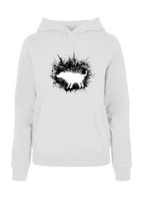 Merchcode Damen Kapuzenpullover "Merchcode Damen Ladies Dirty Dog Hoody", weiß, casual, Gr. M, unifarben, 50% Baumwolle, 50% Polyester, Pullover
