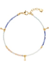 CIAO! BY LEONARDO Damen Armband "Babelli CIAO, 024472", Edelstahl-Perlengelbgoldfarben, mint, champagner, kristallweiß, blau, weiß, mint, champagner, kristallweiß,