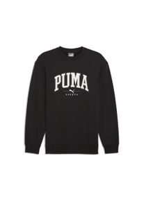 Puma Herren Sweatshirt "SQUAD CREW FL", schwarz, sportlich, Gr. S, bedruckt, Fleece, Obermaterial: 66% Baumwolle, 34% Polyester, Sweatshirts