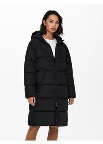 Only Damen Steppmantel "ONLAMANDA LONG PUFFER COAT", schwarz, casual, Gr. XL, unifarben, Web, Obermaterial: 100% Polyester. Futter: 100% Polyester.