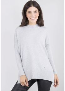 Please Jeans Damen Strickpullover, grau, casual, Gr. 1, Strick, Obermaterial: 43% Viskose, 29% Polyester, 28% Polyamid, Pullover