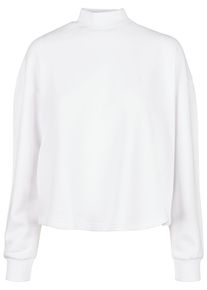 Urban Classics Damen Sweatshirt "Urban Classics Damen Ladies Oversized High Neck Crew", weiß, Gr. S, unifarben, 80% Baumwolle, 20% Polyester,