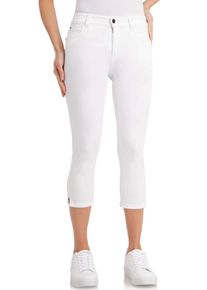 WONDERJEANS Damen Caprijeans, weiß, casual, Gr. 34, unifarben, Denim/Jeans, Obermaterial: 62% Baumwolle, 34% Polyester, 4% Elasthan, Jeans, mit