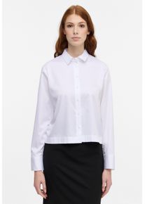 Eterna Damen Hemdbluse "OVERSIZE FIT", weiß, klassisch, Gr. 46, 95% cotton, 5% Elasthan, Blusen, EASY IRON (bügelleicht)