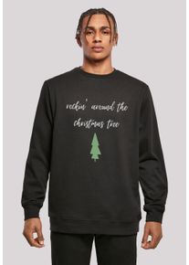 F4NT4STIC Herren Kapuzenpullover "Rockin around the christmas tree", schwarz, casual, Gr. XL, Obermaterial: 50% Baumwolle, 50% Polyester, Pullover,