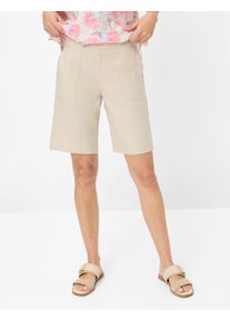 Brax Damen Culotte "Style MEL B", beige, Gr. 44, 59% Leinen, 19% Baumwolle, 19% Viskose, 3% Elasthan, Hosen