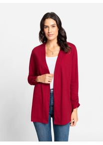 Inspirationen Damen Shirtjacke "Shirtjacke", rot, Gr. 36, unifarben, 100% Baumwolle, Shirts