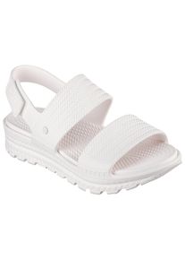 Skechers Damen Sandale "ARCH FIT FOOTSTEPS-SUNNY DAYS", Gr. 39, weiß, Synthetik, unifarben, casual, Schuhe, Plateau Sandale, Sommerschuh mit