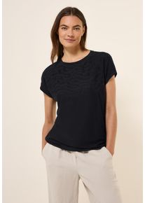 Cecil Damen T-Shirt, schwarz, casual, Gr. M, unifarben, Stoff, 55% Polyester, 45% Viskose , Shirts, Basic