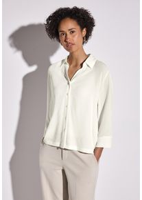 Street One Damen Klassische Bluse, weiß, casual, Gr. 38, unifarben, Stoff, 70% Viskose, 30% Polyester, Blusen, mit 3/4 Ärmeln