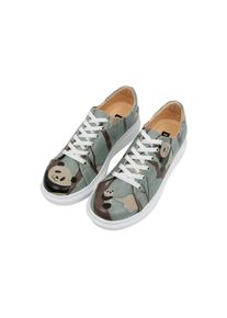DOGO Damen Plateausneaker "Myra Panda Hug Damen Sneaker / Female", Gr. 37, blau, Lederimitat, Schuhe, Vegan