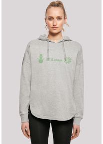 F4NT4STIC Damen Kapuzenpullover "Let It Snow Weihnachten", grau, casual, Gr. L, Obermaterial: 100% Baumwolle, Pullover, Print