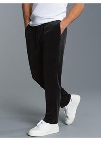 TRIGEMA Herren Jerseyhose "TRIGEMA Nicki Hose mit praktischen Eingrifftaschen", schwarz, Basic, Gr. XL, 80% Baumwolle, 20% Polyester, Hosen