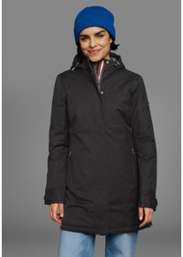Polarino Damen Funktionsmantel, schwarz, sportlich, Gr. 36, Web, Obermaterial: 100% Polyester. Futter: 100% Polyester. Kapuzenfutter: 100% Polyester.