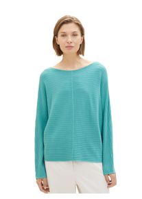 Tom Tailor Damen Strickpullover, blau, casual, Gr. M, Obermaterial: 80% Viskose, 20% Polyamid, Pullover, mit Strukturierung