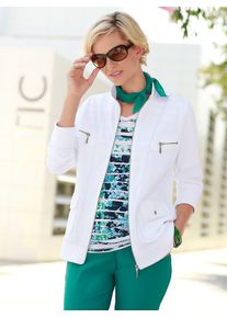Casual Looks Damen Shirtjacke "Shirtjacke", weiß, Gr. 50, unifarben, 100% Baumwolle, Shirts