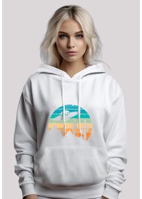 F4NT4STIC Damen Kapuzenpullover "I Believe UFO Alien Sonnenuntergang", weiß, casual, Gr. XS, Obermaterial: 65% Baumwolle, 35% Polyester, Pullover,