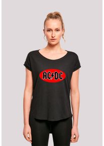 F4NT4STIC Damen T-Shirt "ACDC Red Circle Logo für Kinder & Herren", schwarz, casual, Gr. S, Obermaterial: 100% Baumwolle, Shirts, Print