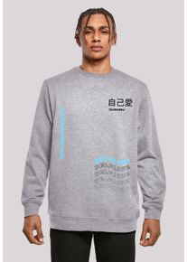 F4NT4STIC Herren Kapuzenpullover "Self Love CREWNECK", grau, casual, Gr. XL, Obermaterial: 50% Baumwolle, 50% Polyester, Pullover, Print