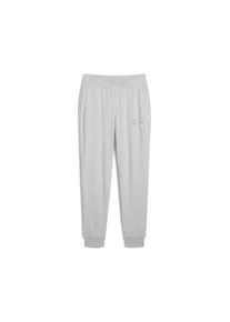 Puma Damen Trainingshose "ESS LOGO LAB PANTS TR", grau, sportlich, Gr. XL, bedruckt, Sweatware, Obermaterial: 68% Baumwolle, 32% Polyester, Hosen