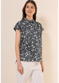 Cecil Damen Kurzarmbluse, weiß, casual, Gr. XL, bedruckt, Web, 100% Baumwolle, Blusen, aus reiner Baumwolle