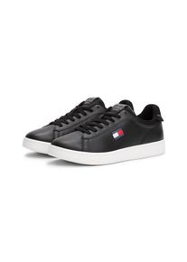 Tommy Jeans Herren Sneaker "ARCHIVE '98", Gr. 45, schwarz, Nappaleder, Textil, unifarben, sportlich, Schuhe, Freizeitschuh, Streetwear, Halbschuh,