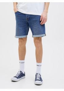 Jack & Jones JACK & JONES Herren Shorts "JJIRICK JJORIGINAL SHORTS SQ 330", blau, modisch, Gr. XXL, Abriebeffekte, Denim/Jeans, Obermaterial: 76% Baumwolle, 22%