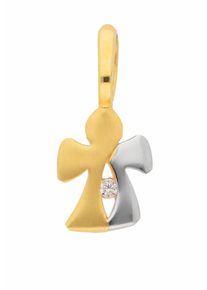 Adelia´s ADELIA ́S Damen Ketten-Anhänger "Damen 333 Gold Anhänger Engel mit Zirkonia", Weißgold 333, gold, Weißgold 333, Schmuckanhänger, mit Zirkonia für