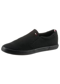 Tommy Hilfiger Herren Slip-On Sneaker "ICONIC SLIP ON SNEAKER", Gr. 39, schwarz, Textil, sportlich, Schuhe, Slipper, Freizeitschuh, Halbschuh mit