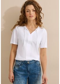 Cecil Damen T-Shirt, weiß, casual, Gr. XXL, unifarben, Web, 100% Baumwolle, Shirts, aus reiner Baumwolle