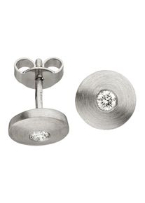Jobo Damen Paar Ohrstecker "Diamant-Ohrringe", SI = kleine Einschlüsse, Platin 950-Diamanten, grau, Platin 950, Diamanten, Ohrringe, 950 Platin