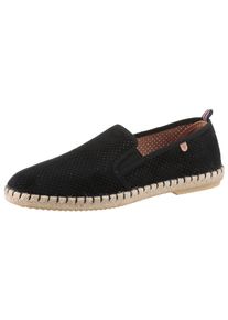 VERBENAS Herren Espadrille "Tom Pacific", Gr. 42, schwarz, Textil, Veloursleder, klassisch, Schuhe, Loafer, Slipper, Sommerschuh, Strandschuh mit