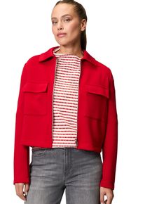 Zero Damen Jackenblazer "Zero Sweatjacke mit Klappentaschen", rot, casual, Gr. 38, clean, Jersey, Obermaterial: 49% Polyester (recycled), 46%