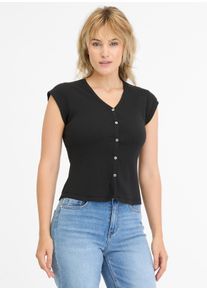 Ragwear Damen T-Shirt "NOMERA", schwarz, casual, Gr. XXL, unifarben, Jersey, Obermaterial: 95% Baumwolle, 5% Elasthan, Shirts