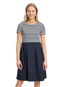 Vera Mont Damen Sommerkleid "Vera Mont Sommerkleid mit Kellerfalten", blau, modisch, Gr. 42, Obermaterial: 75% Baumwolle, 22% Polyamid, 3% Elasthan.,