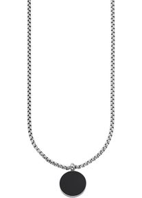 HECHTER PARIS Herren Kette mit Anhänger "Schmuck Geschenk Edelstahl Halsschmuck Halskette mit Anhänger", Edelstahl, L: 50cm B: 2,7mm, schwarz,