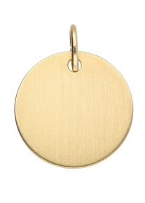 Adelia´s ADELIA ́S Damen Anhänger mit Gravur "Damen 333 Gold Gravurplatte Anhänger Ø 14 mm", Gelbgold 333, gold, Gelbgold 333, Schmuckanhänger, für Damen