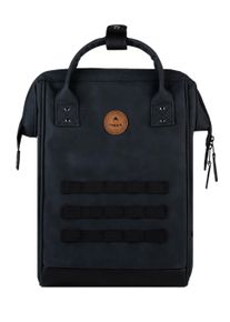 CABAIA Tagesrucksack "Adventurer M Nubuck", schwarz, Materialmix, modisch, Rucksäcke, Cityrucksack mit austauschbaren Vordertaschen
