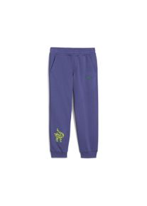 Puma Kinder Sporthose "Cats Club Jogginghose Kinder", blau, Gr. 98, bedruckt, Obermaterial: 32% Polyester, 68% Baumwolle; Unterer Saum: 3% Elasthan,