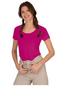TRIGEMA Damen T-Shirt "TRIGEMA Rundhalsshirt aus Viskose", pink, Basic, Gr. XL, 94% Viskose, 6% Elastan, Shirts