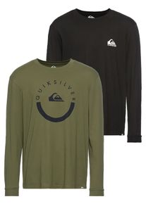 Quiksilver Herren Langarmshirt "MOUNTAIN SUNRISE LS TEE PACK YM", schwarz, sportlich, Gr. XXL, Single Jersey, Obermaterial: 100% Baumwolle, Shirts,